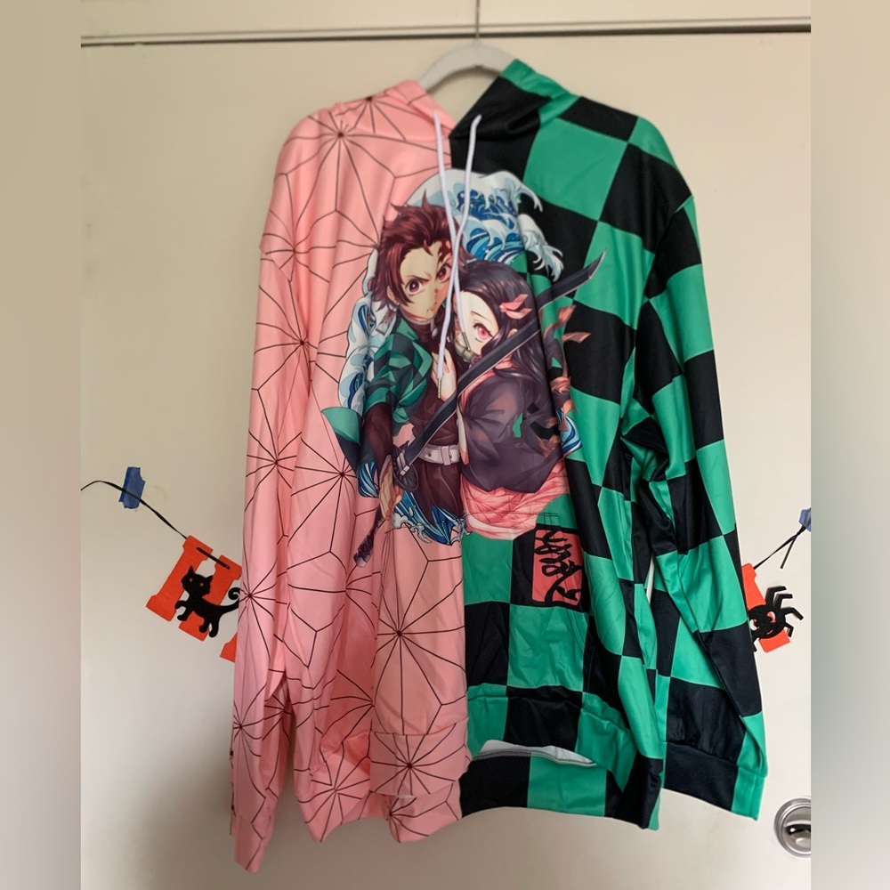 Demon Slayer Nezuko & Tanjiro Anime Hoodie Size X-Large - Picture 4 of 6